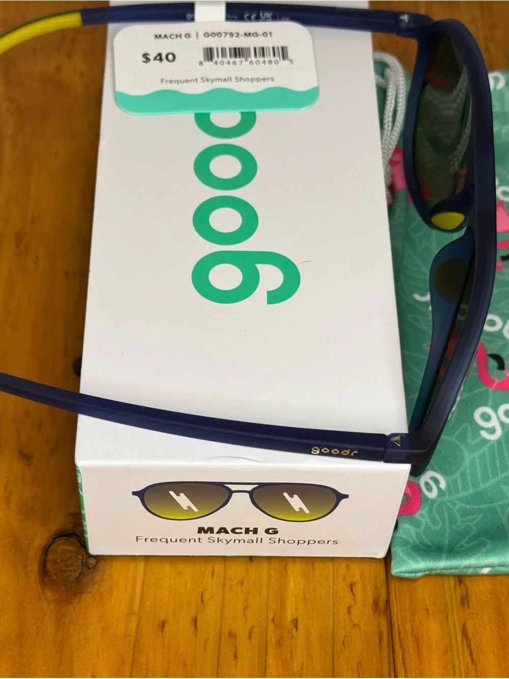 Goodr “Frequent Skymall Shoppers” Navy Blue Sunglasses